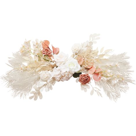 Fleurs Artificielles en Forme d'arc pour Décoration de Mariage, Arrangement de Toile de Fond pour Réception de Mariage, Signe d'eau de Bienvenue, Fleurs pour Styles Occidentaux (1/4)