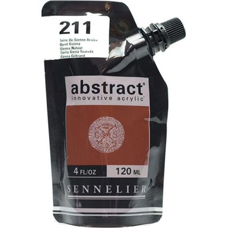 Peinture Acrylique - Sennelier - Abstract - 120ml - Satiné - Brun Sienne (1/3)