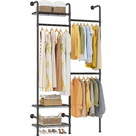 Organizzatore per armadio, da parete, design robusto, 3 pannelli in rete (1/2)