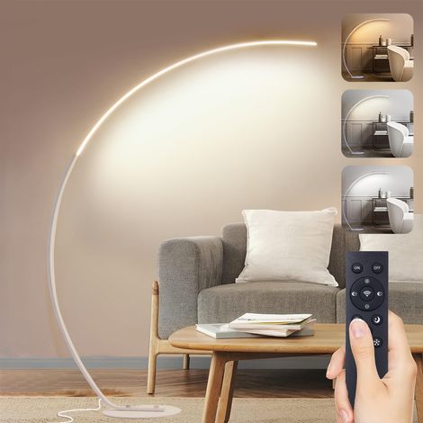 LED Living Room Floor Lamp, Dimmable Arc Floor Lamp, 25W Modern LED Floor Lamp with Remote Control, 1800LM 3000K-6000K, Reading Lamp for Living Room, Bedroom, Office, Hotel, Gold, 170 cm (1/5)