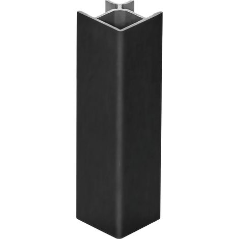 Volpato Sockelblenden Außenecke 90 Grad verstellbar - Höhe 150mm - passend zur Sockelblende Flex der Serie S10/20/90, Kunststoff schwarz matt