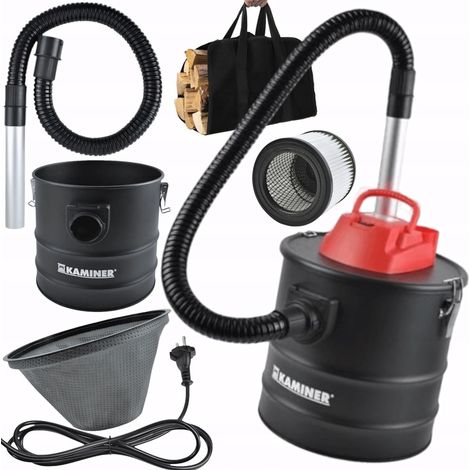 ASPIRATRICE INDUSTRIALE PER SOFFIATORE DI CENERE CON FILTRO 1200W 18L + SACCO IN LEGNO