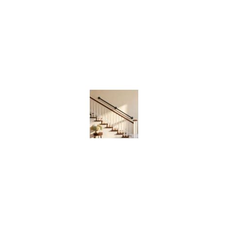 Main courante de 153 cm, rampe d'escalier industrielle, main courante antidérapante en tube de fer galvanisé (1/5)