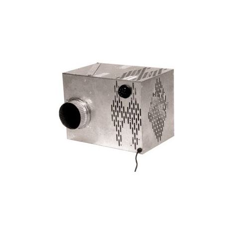 Recupair – Groupe de récupération d'air chaud 600m3/h – Connectable avec thermostat – Filtre métallique lavable – Moteur haute résistance thermique 200°C
