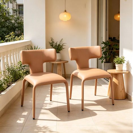 Chaises de salle à manger en cuir synthétique, 53 x 53 x 78 cm, lot de 2 HAVRYA (1/5)