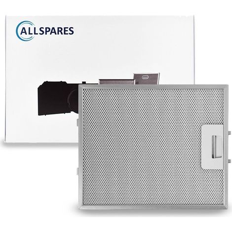 Filtro metallico AllSpares per cappe aspiranti compatibili con AEG-Electrolux 4055101671 (276x231x8mm)