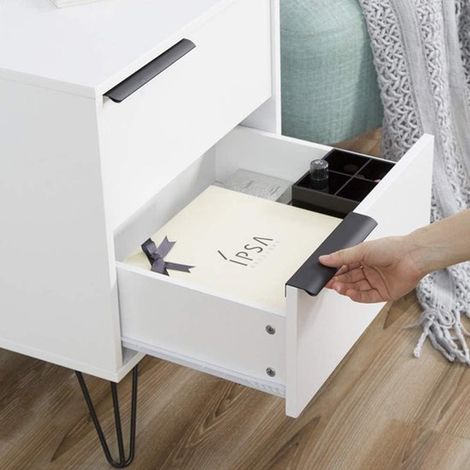 Maniglia quadrata,Maniglia per mobile,6 pezzi,Maniglia a scomparsa,Maniglia per cassetto in stile moderno,Maniglia per mobile da cucina (1/4)