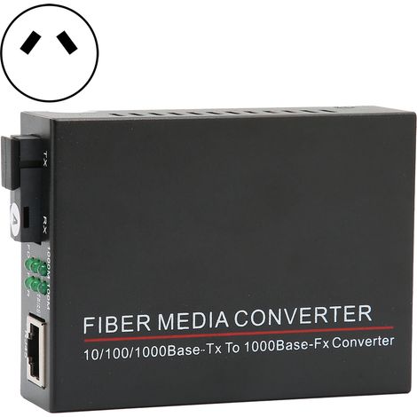 Transmetteur Fibre Optique Robuste TBC‑MC3612ES 20A 20km/SC/1310nm Routeur Fibre 100‑240V Prise AU (1/5)