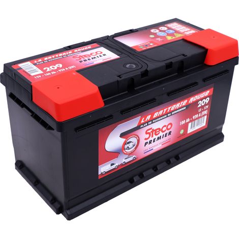 Batterie JCB 729/10669 adaptable 12V 100Ah 920A 353x175x190 mm STECOPOWER - 209