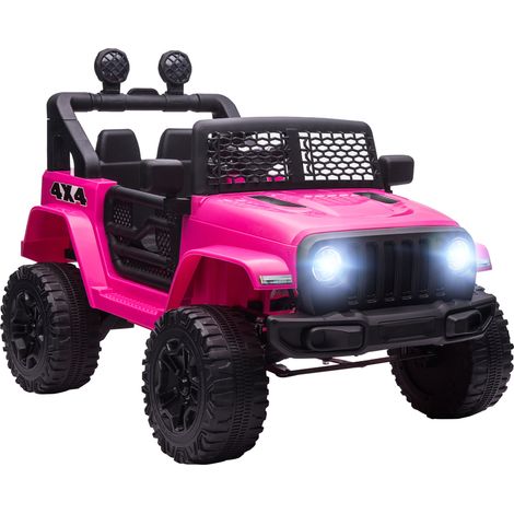 Elektrisches Kinderauto, Hinterradantrieb, 12 V, max. 5 km/h, Fernbedienung, Licht- und Soundeffekte, 100 x 65 x 72 cm, Rosa