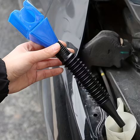 Entonnoir à huile pour voiture pliable et rétractable, équipé d’un raccord rapide. Sa bouche carrée robuste permet de remplir l’huile sans utiliser les mains pour l’entretien de voitures, camions et m (1/3)