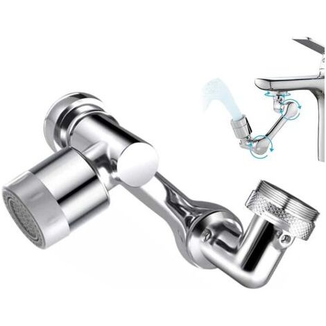 Prolunga girevole per rubinetto, filtro antispruzzo universale per rubinetto, aeratore rotante universale per rubinetto, aeratore di estensione per rubinetto a 1080 gradi, in ABS per cucina e bagno (1/5)