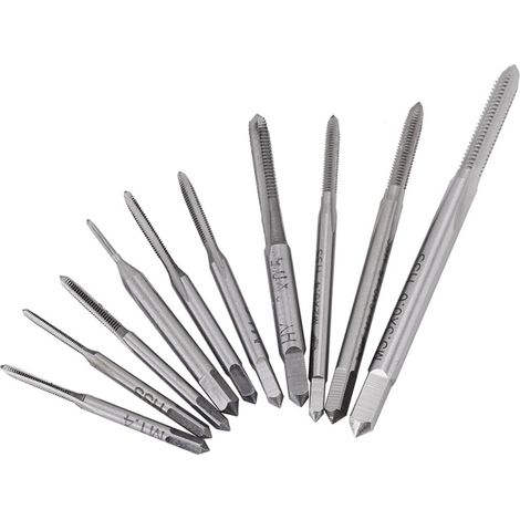 Taraud à main, 10 pièces, M1-M3,5, HSS, pour filetage précis (1/5)