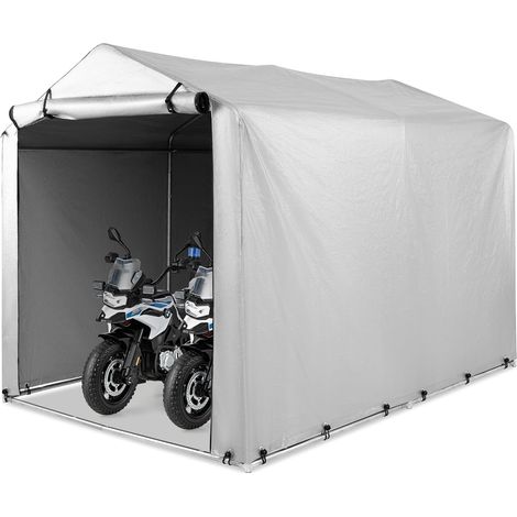 Costway – Abri à vélos extérieur 160 x 218 x 164 cm – Acier galvanisé résistant aux intempéries – Porte enroulable pour accès facile – Fixations au sol incluses