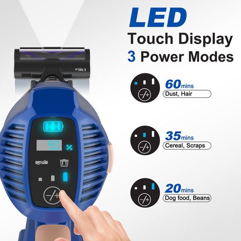 Aspirateur balai sans fil 2-en-1 Modenuit UMLo V11, moteur 300W, batterie 4000mAh, filtration HEPA, éclairage LED (1/5)