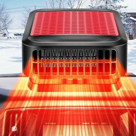 YMYNY 12 V 200 W Autoheizung – Tragbare Schnellheizung – 2-in-1-Kühllüfter und Heizung – Windschutzscheiben-Defroster mit 360 Grad drehbarer Basis (1/4)