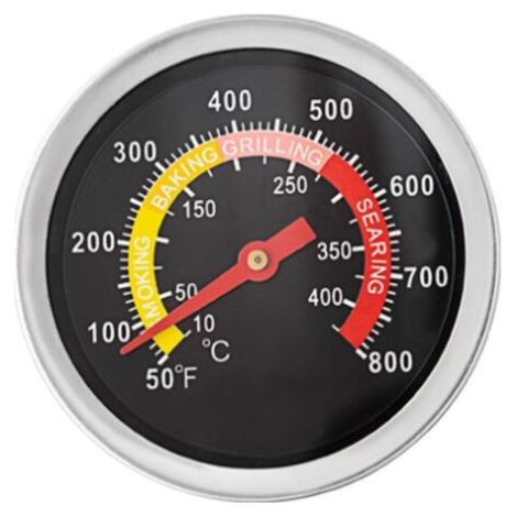 BUNTHAUS Lot de 2 manomètres de température pour barbecue Cadran de 60 mm Thermomètre à charbon de bois Thermomètre pour four Port, agneau, bœuf, pizza (1/5)
