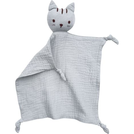 1 couverture en mousseline de coton biologique, douce et respirante, pour bébé, 25 x 25 cm, idéale comme objet transitionnel et cadeau de naissance (1/5)