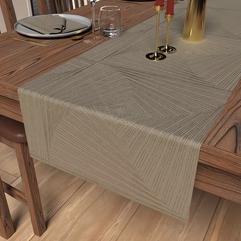 Chemin de table 40x180 cm LUXURY champagne, par Soleil d'Ocre