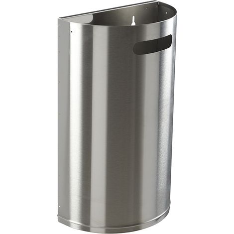 Corbeille décrochable murale Arkea - 40l - inox brossé AISI 304 (18/10) (1/3)
