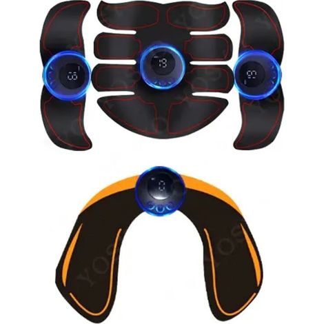New rechargeable EMS muscle stimulation device, TENS electrostimulator, therapeutic massage for pain relief, digital meridian massager for the whole body 01234-AquaForge