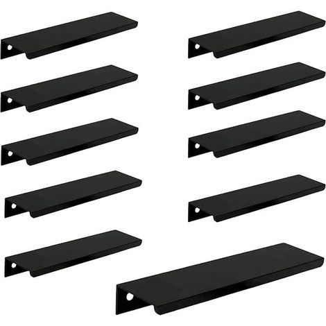 Tirador invisible para muebles de aluminio de 10 x 150 mm - Tirador oculto para puertas de armarios (1/5)