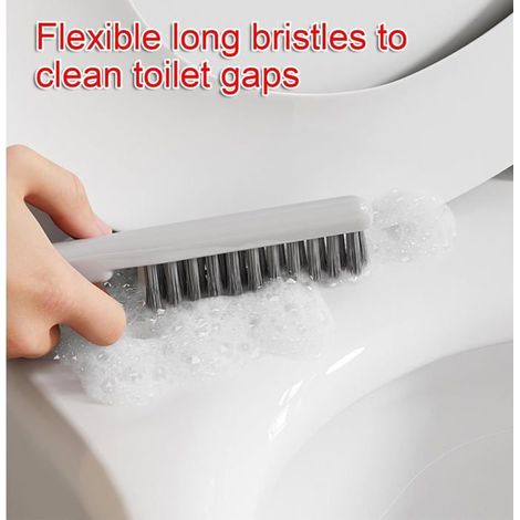 Brosse WC avec support – Long manche robuste – Nettoyage efficace – Ensemble salle bain durable (1/4)
