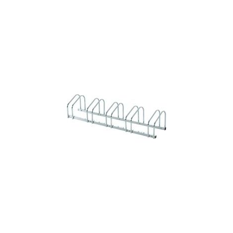 Râtelier 5 vélos range-vélos support de rangement pneu 65 mm sol ou mural pour VTT enfants BMX 145 x 33 x 27 cm acier argent