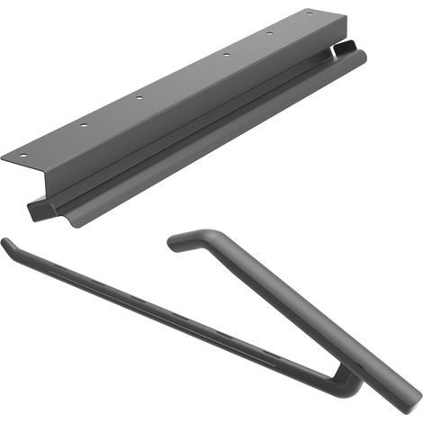 PEKA Hosenhalter-Set 550 mm Pecasa Stahlblech mit Feinstruktur schwarz (1/5)