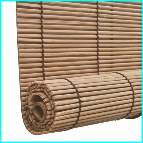 Store enrouleur - KEENSO - Bambou naturel - 100 x 220 cm - Intérieur (1/4)
