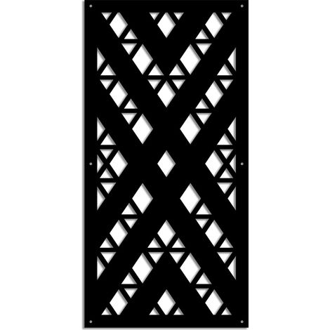 XSPIDER - Panneau ajouré en PVC - Brise-soleil - Dimension : 50x150 cm - Couleur : noir