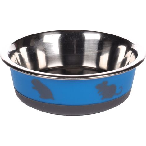 Gamelle Nelly taille ø14 cm, 400 ml, couleur bleu pour rongeur - Flamingo
