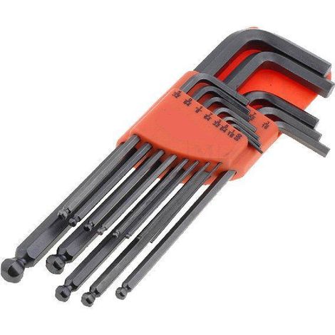 Kit 12 cles Allen en acier chrome-vanadium