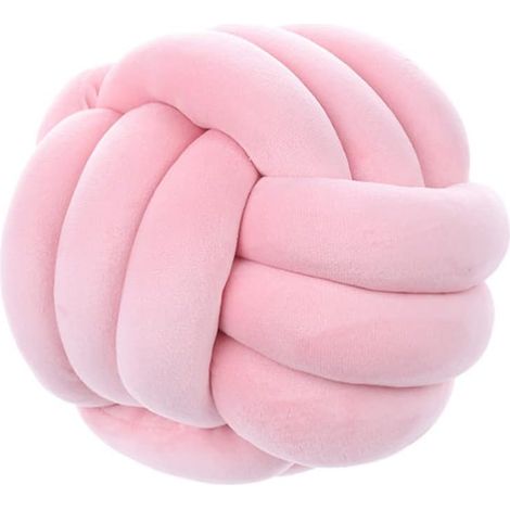 1 Coussin Rond Boule À Nœud En Peluche Doux Décoration Canapé Chambre Enfant (1/5)