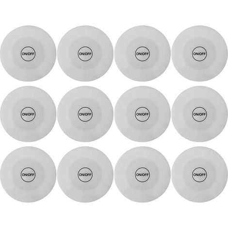 Ortviai Autocollants LED lumineux pour verres – 12 pièces, 6 cm, 7 couleurs, adhésif réutilisable, pile intégrée