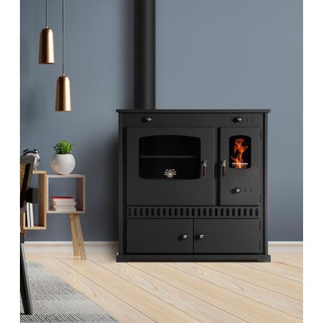 EEK A+ Küchenofen Holzherd mit Gusseisen Top Perfect Eco Holzofen Links 7 kW EcoDesign (1/5)