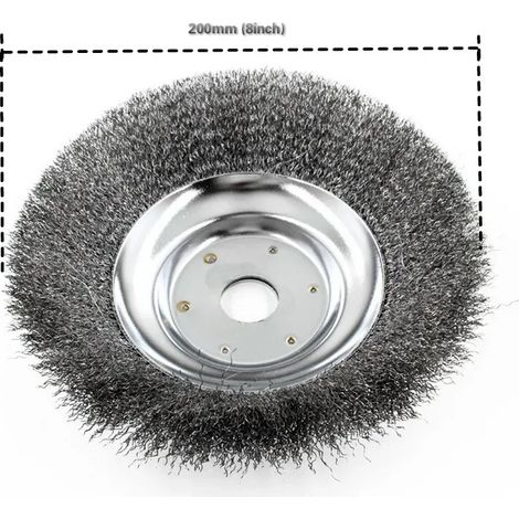 Tête de coupe-bordures (200 mm) en fil d'acier, tête de coupe antirouille pour tondeuse à gazon (1/5)