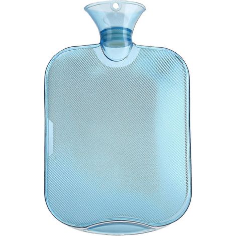 Bouillotte en caoutchouc pour thérapie par le chaud et le froid, 2 L, blanche (1/5)