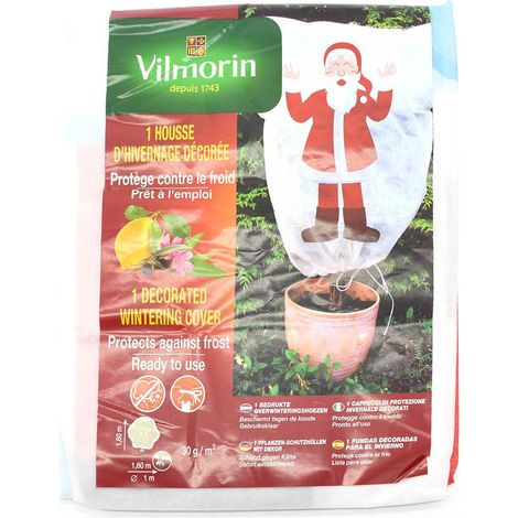 Housse d'hivernage décorée - Père Noël - 1.6 m x 1.6 m Vilmorin (1/4)