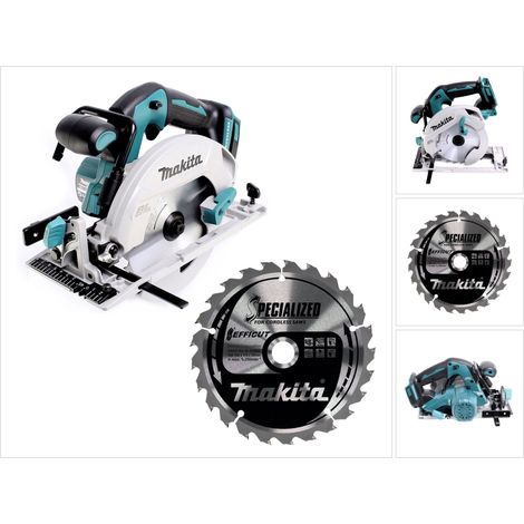 Makita DHS 680 Z Akku Handkreissäge 18 V 165 mm + EFFICUT Kreissägeblatt - ohne Akku, ohne Ladegerät