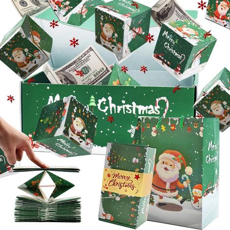 Boîte À Surprise Sauteuse - Boîte Enveloppe Pliable Pour Argent Ou Petit Cadeau - Idéale Pour Anniversaire Noël Saint Valentin - 25 Sauts - Lot De 1 (1/5)