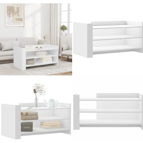 Couchtisch Weiß 100x50x50 cm Holzwerkstoff - Couchtisch - Wohnzimmerstil - Weißer Couchtisch - Holzwerkstoff Möbel - TV Stand - Home & Living (1/5)