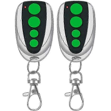 Télécommande 4 boutons pour portail battant coulissant M12, 433,92 MHz, lot de 2 (1/4)