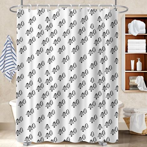 Rideau de douche 180x180 bordure lestée protection douche pour un moment de détente absolue (1/5)