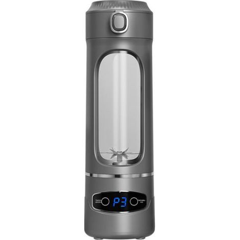 Tasse à jus électrique noire et grise, 12 lames, broyeur à glace, extracteur de jus portable rechargeable par USB, tasse (1/5)