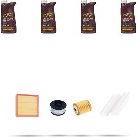 Kit tagliando 3 FILTRI e 4L OLIO compatibile con Peugeot 3008 II 1.5 BlueHDI 96kw Dal 2018 (1/5)