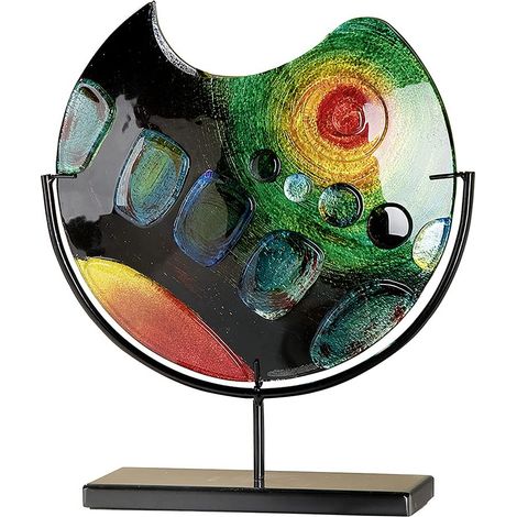 Vase Design fabriqué à la Main en Verre Hauteur 37 cm (1/4)