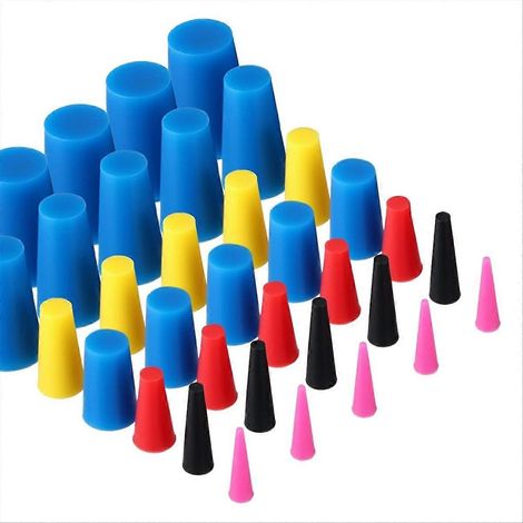 Lot de 100 pièces silicone caoutchouc Tapered prise 1 / 16 à 1 / 2 High Temp caoutchouc Stoppers pour Coating Hole (1/5)