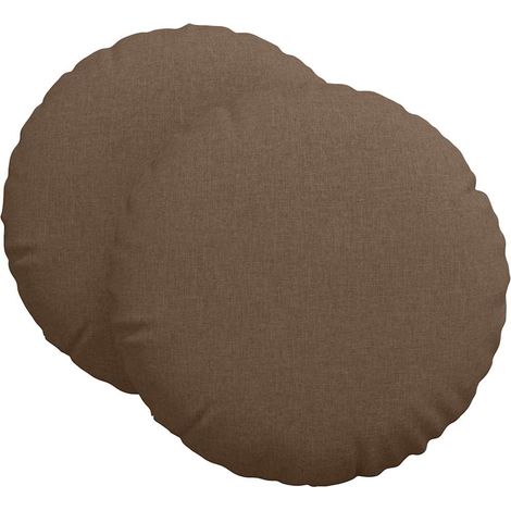 Sitzkissen 2 pcs Braun Ø80 x 29 cm Stoff vidaXL