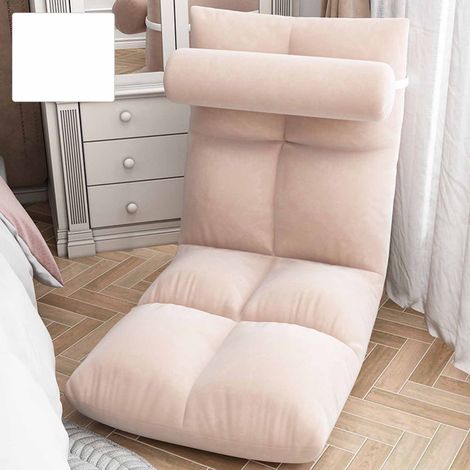 Fauteuil de sol avec dossier, canapé-lit pliable, fauteuil inclinable, fauteuil de jeu au sol, fauteuil de méditation pour adultes, rose (1/5)